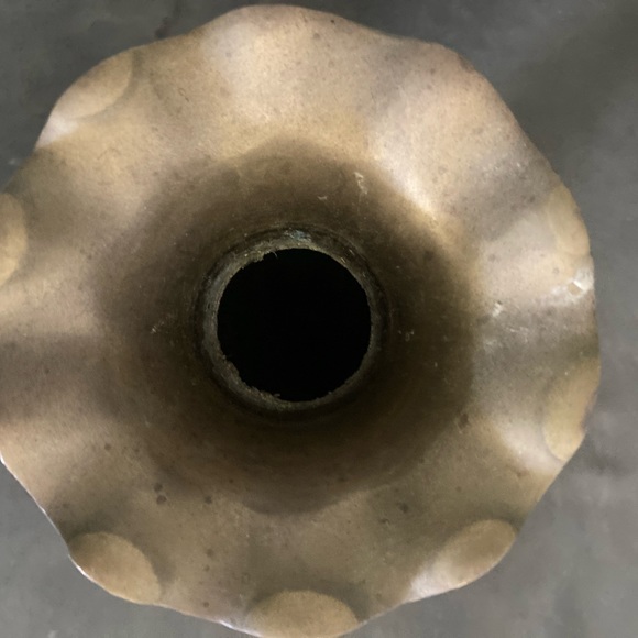 Hand Painted Enameled Brass Vase Made In India BrassEnamel Cloisonné - Picture 4 of 6